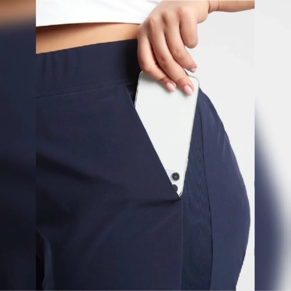 Athleta Brooklyn Ankle Pant  Navy Athletic Trousers Size 14/P - Picture 9 of 9